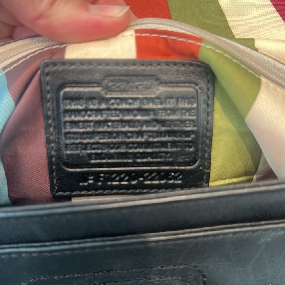 Coach Legacy Turnlock East West Flap Bag Black Leather 22062 Crossbody Tassel - Picture 7 of 15